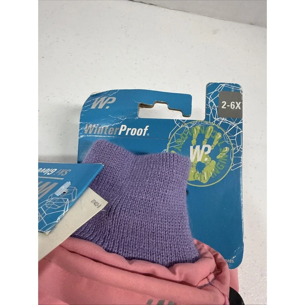 Girls Winter Proof  Ski Gloves Size 2-6X Pink And Purple NWT